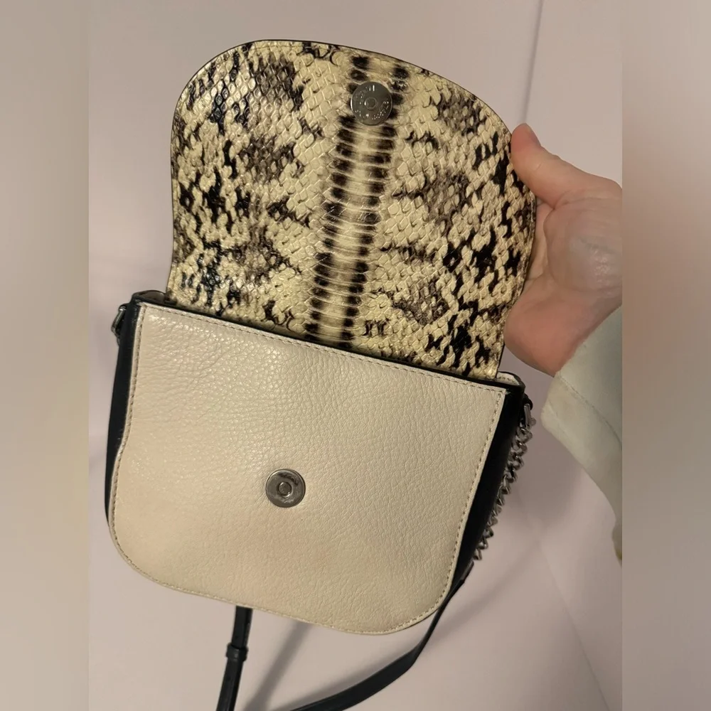 #201 Michael Michael Kors Python Half Dome Small Crossbody Bag - Picture 13 of 16
